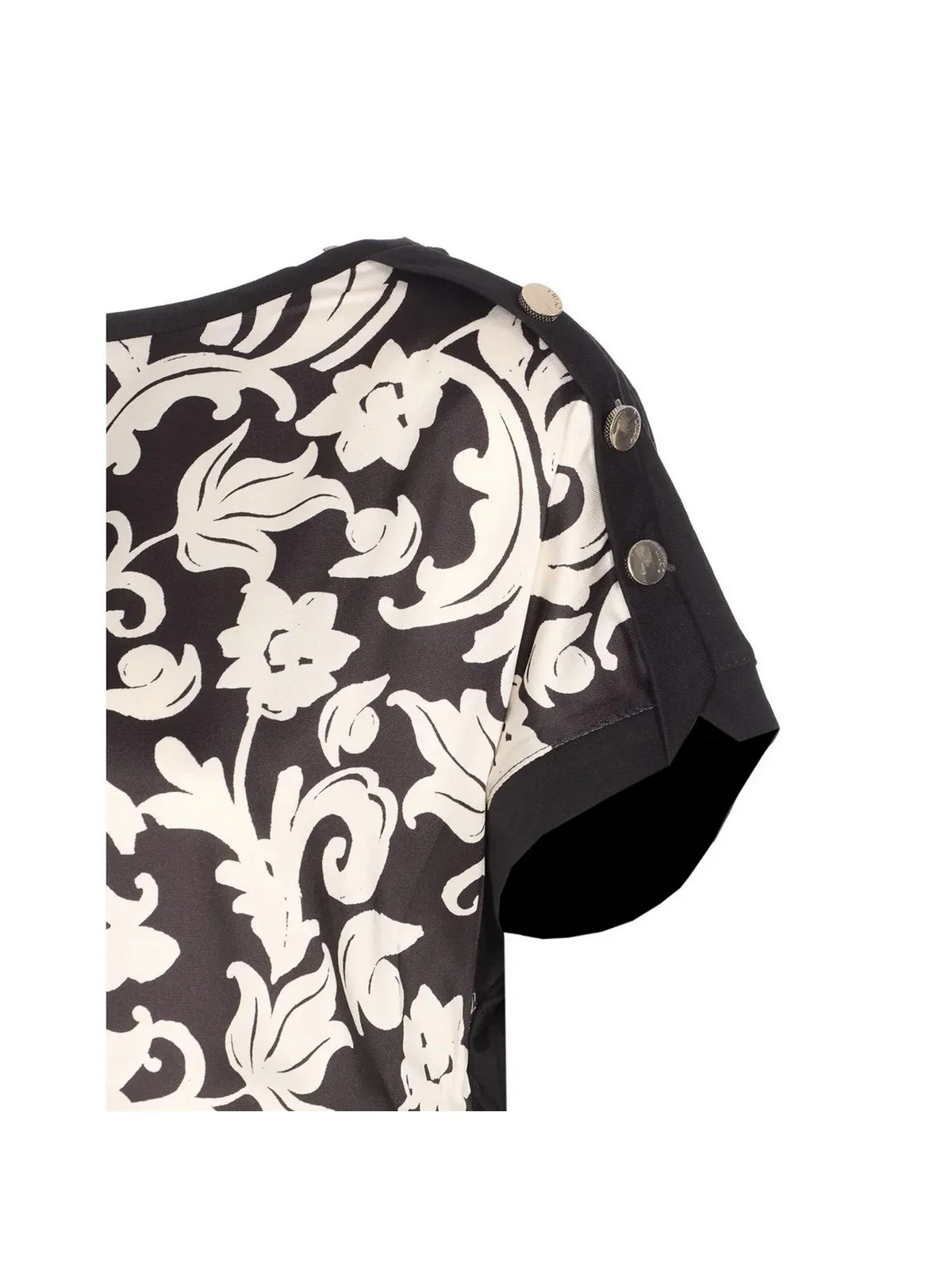 LIU JO WHITE T-shirt Donna  WA6437J6308 P9553 Nero/bl&wh arabo pp - Image 2
