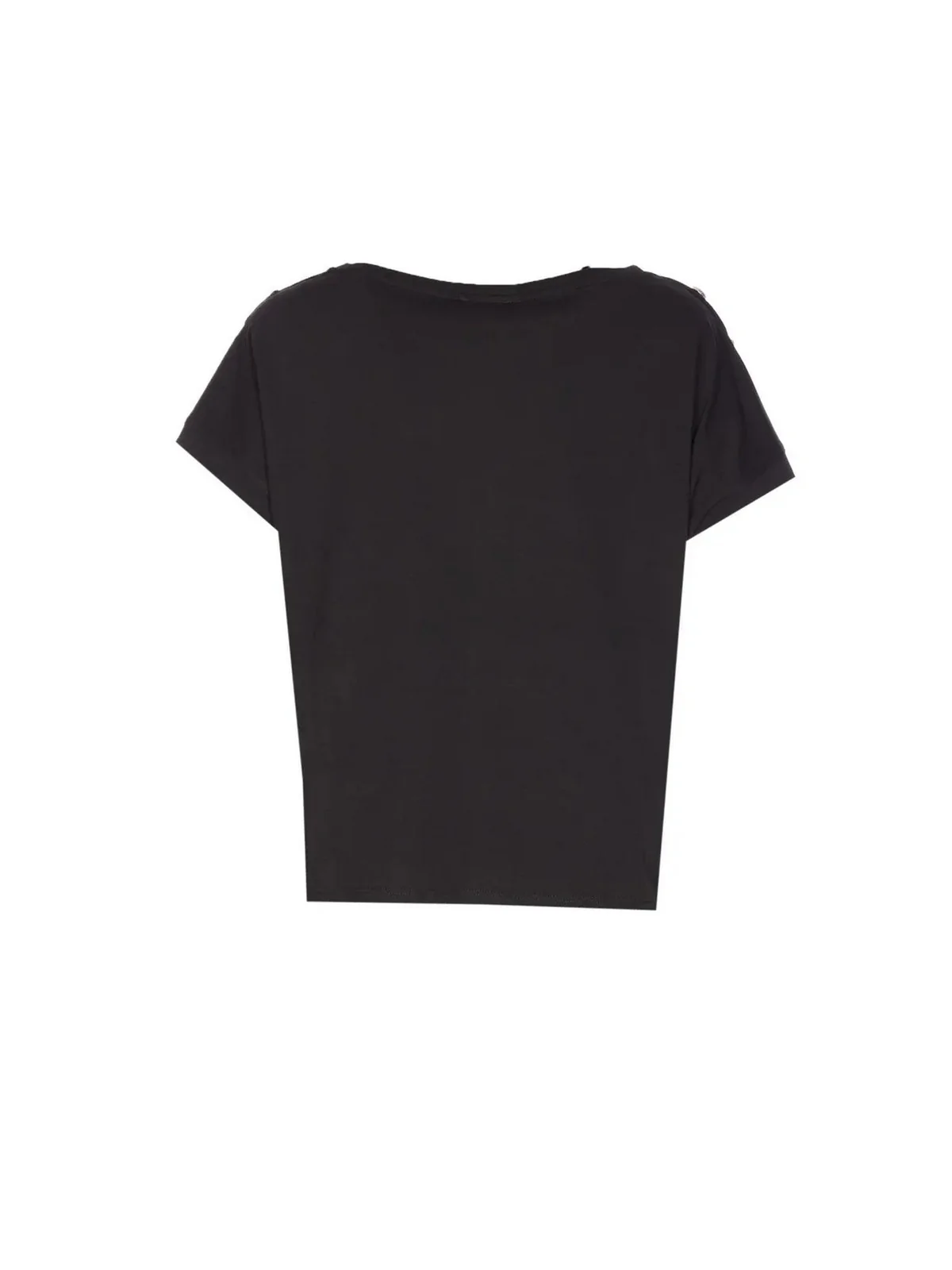 LIU JO WHITE T-shirt Donna  WA6437J6308 P9553 Nero/bl&wh arabo pp - Image 3