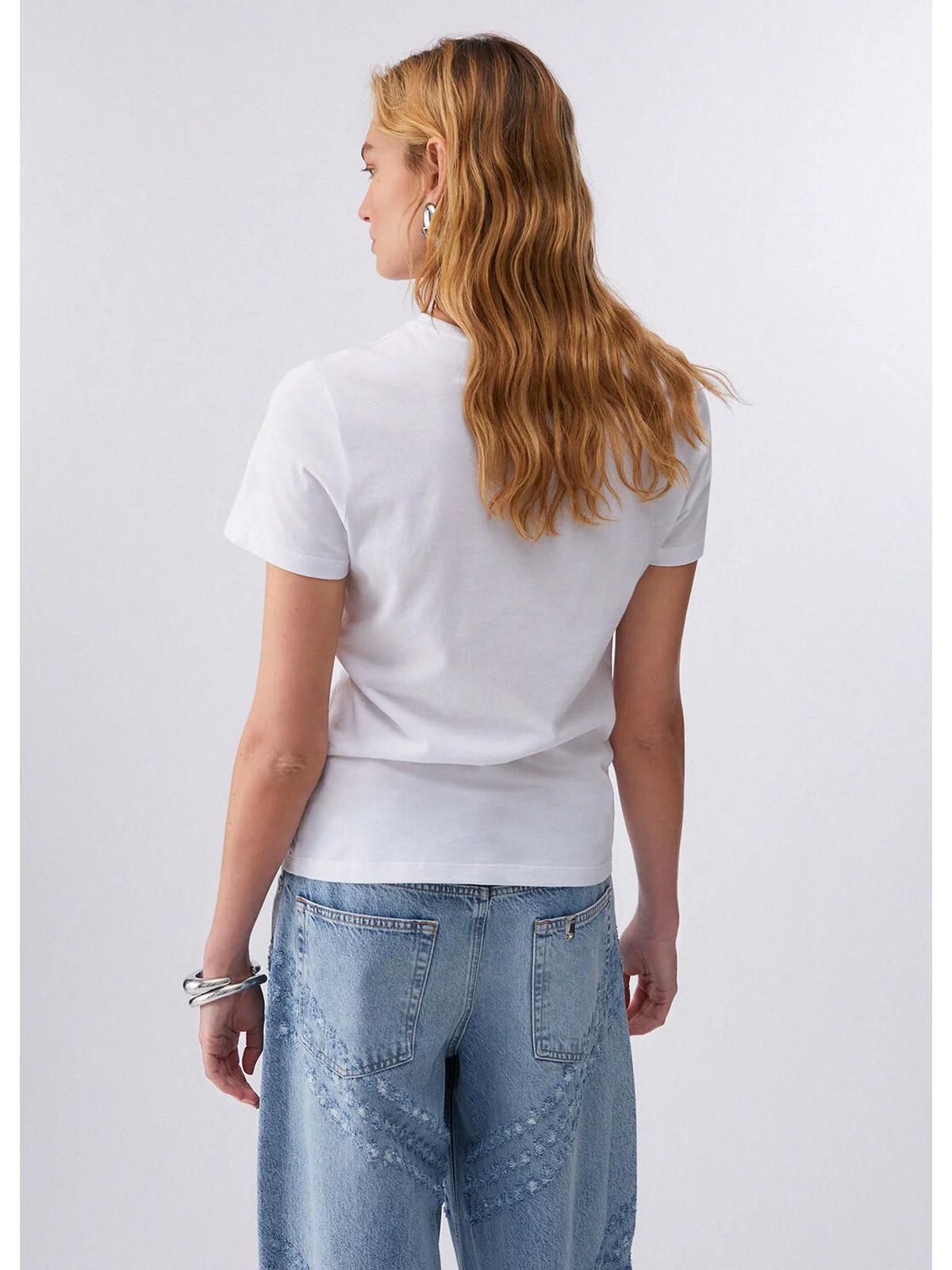 LIU JO WHITE T-shirt Donna WA6491JS923 P9353 Bco LiuJo hotfixed - Image 2