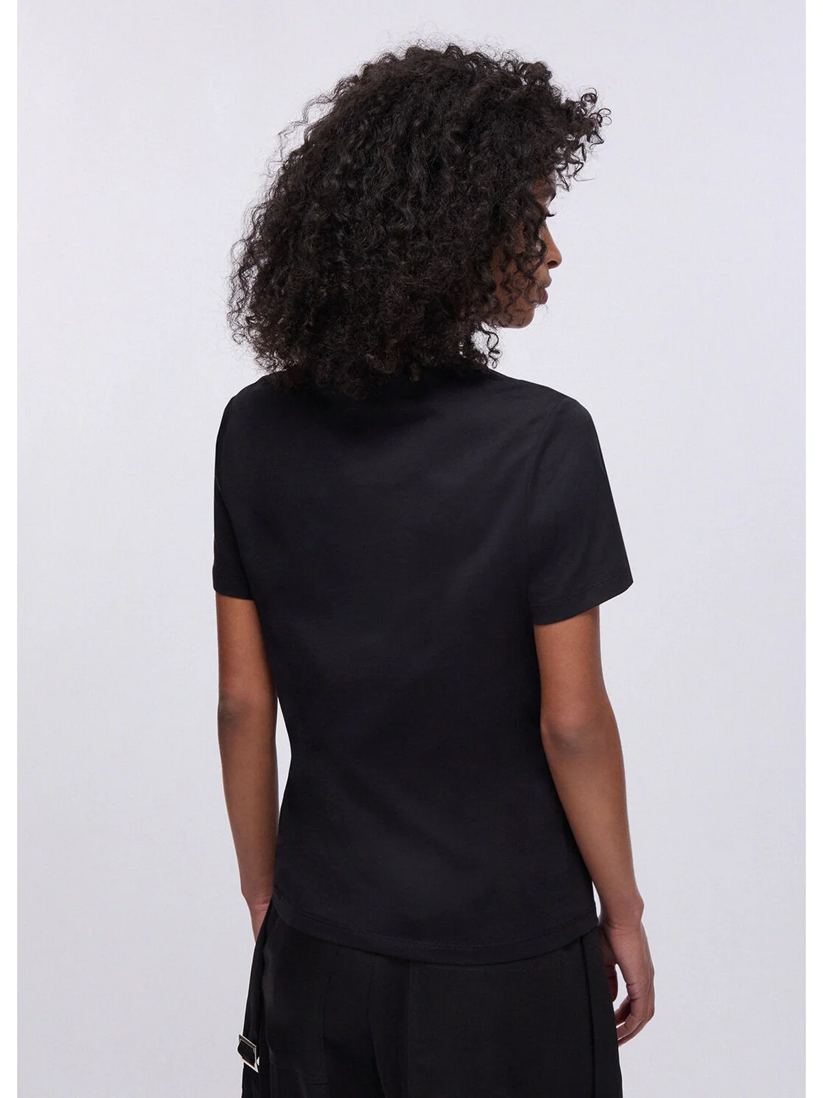 LIU JO WHITE T-shirt Donna  WA6491JS923 P9354 Nero LiuJo star hotf - Image 2