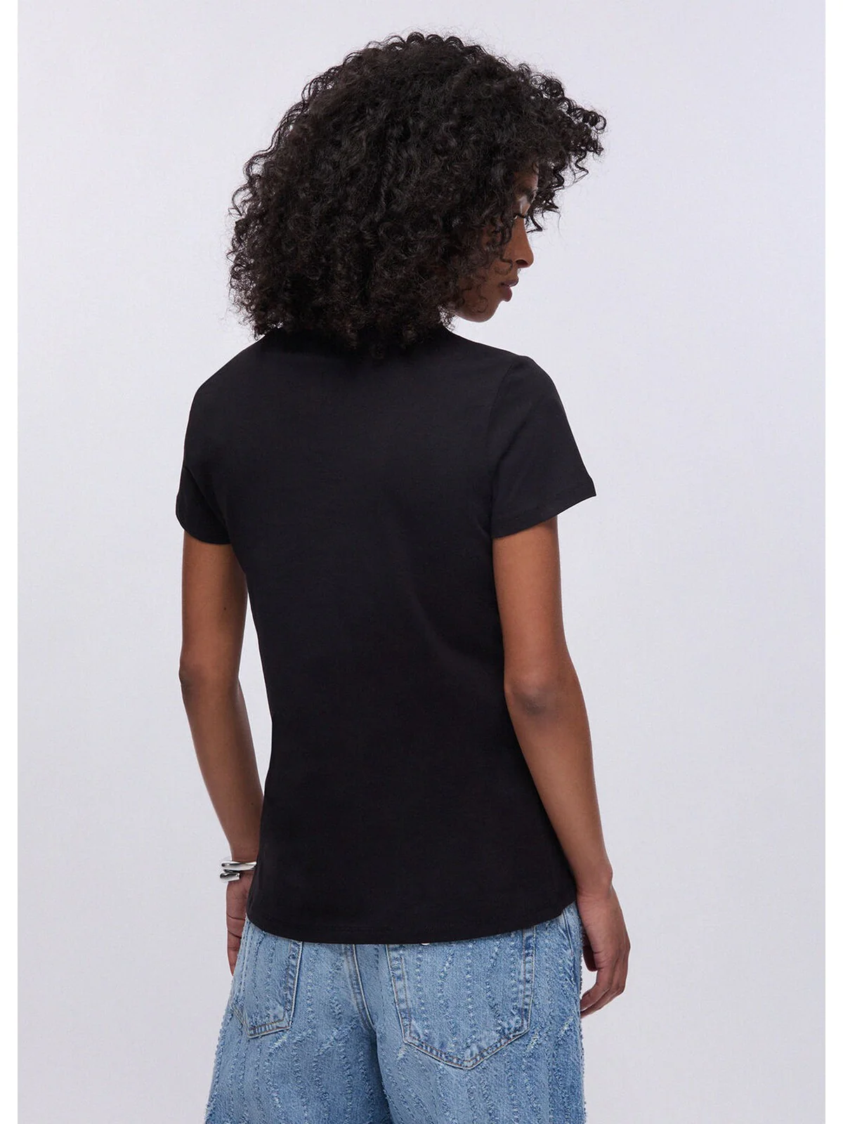 LIU JO WHITE T-shirt Donna  WA6493JS923 T9354 Nero LiuJo arab - Image 2