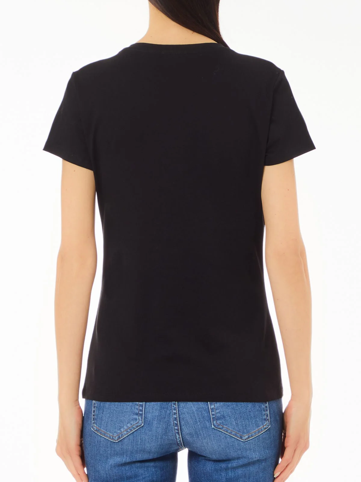LIU JO WHITE T-shirt Donna  WF4108J5904 N9888 Nero - Image 3