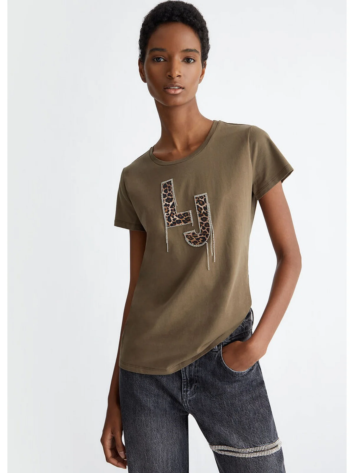 LIU JO WHITE T-Shirt e Polo Donna  MA4066J5904 N9391 Verde - Image 3