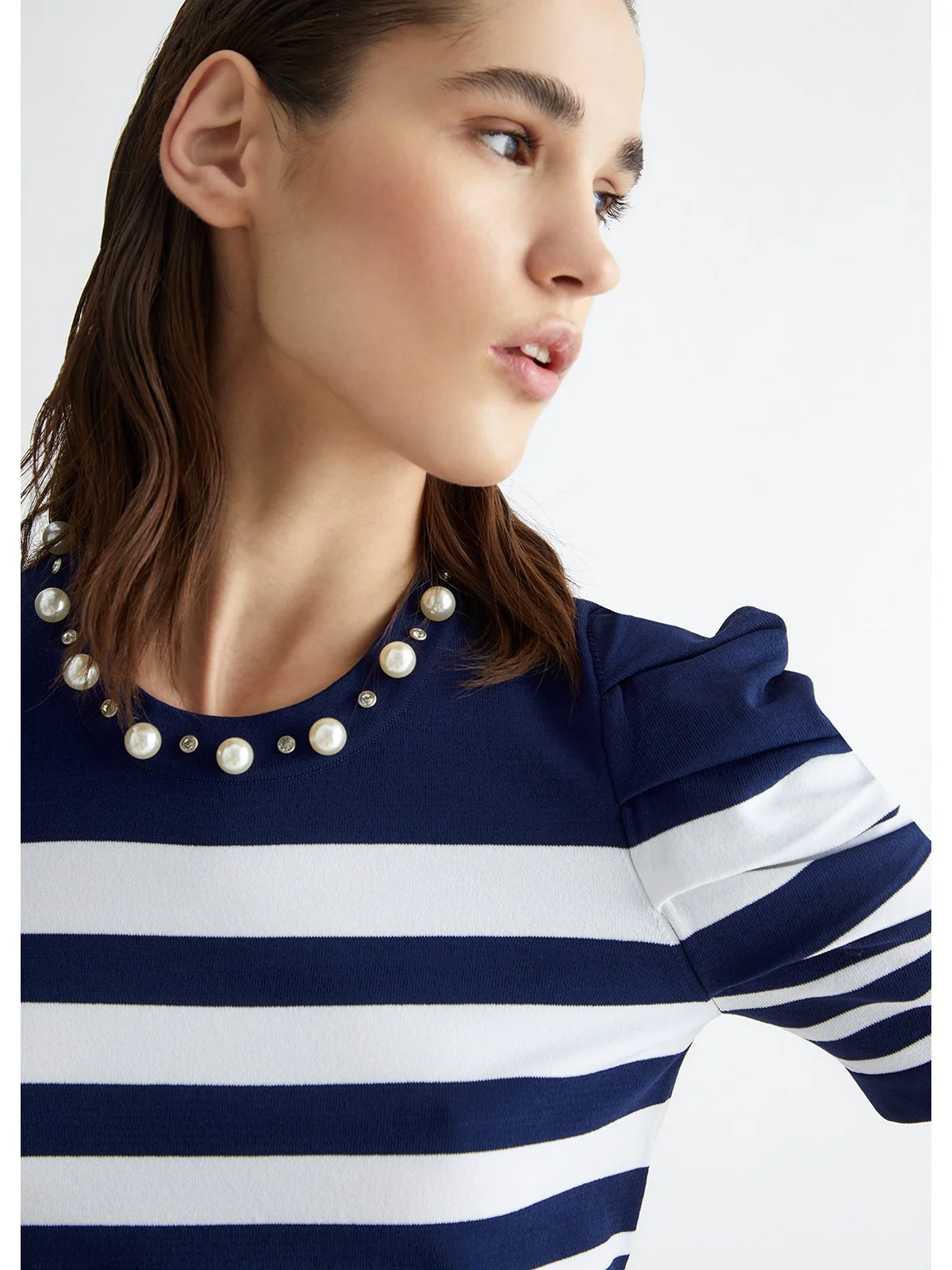 LIU JO WHITE T-Shirt e Polo Donna MA4134MS52N C3391 Blu - Image 4