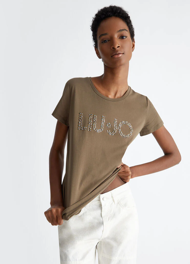 LIU JO WHITE T-Shirt e Polo Donna MA4322J5904 N9331 Verde - Image 3
