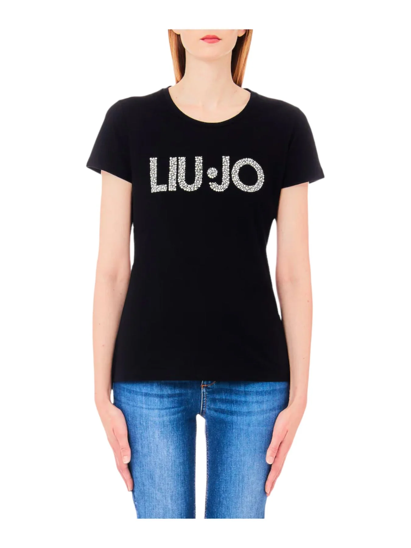 LIU JO WHITE T-Shirt e Polo Donna  MA4322J5904 N9332 Nero - Image 2