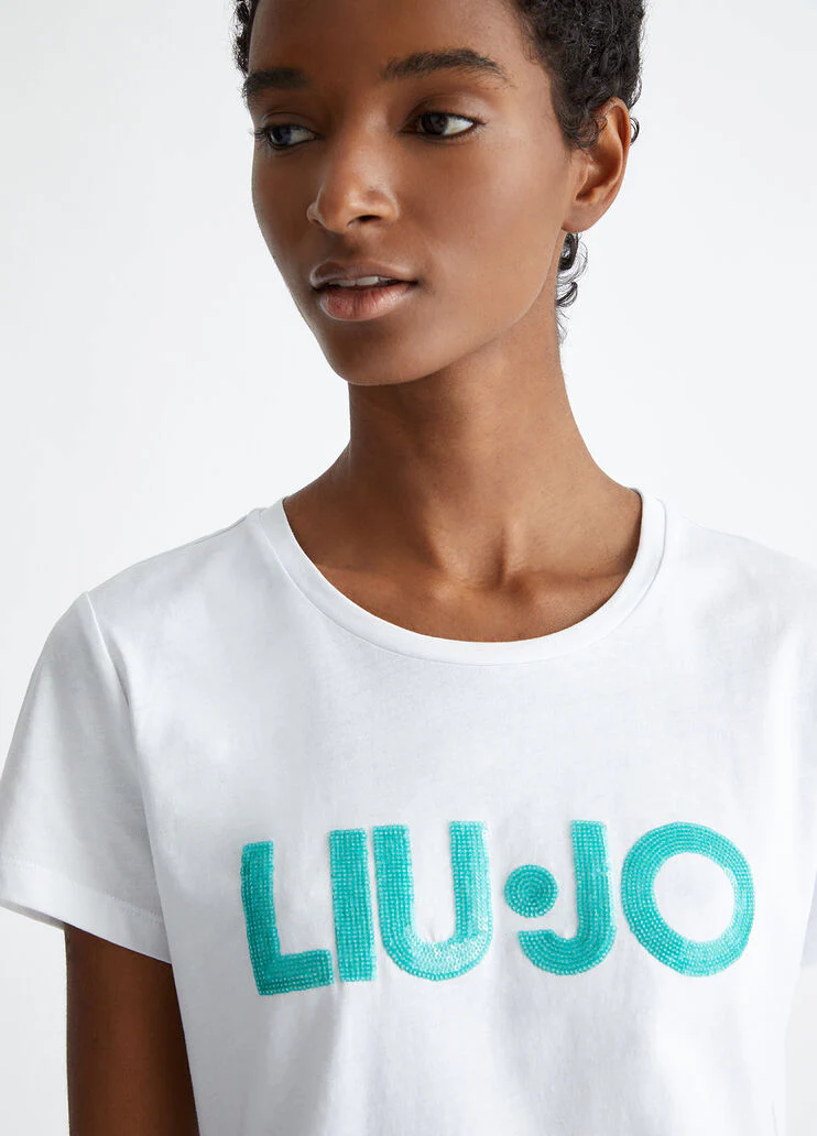 LIU JO WHITE T-Shirt e Polo Donna  MA4322J5904 N9346 Bianco - Image 2