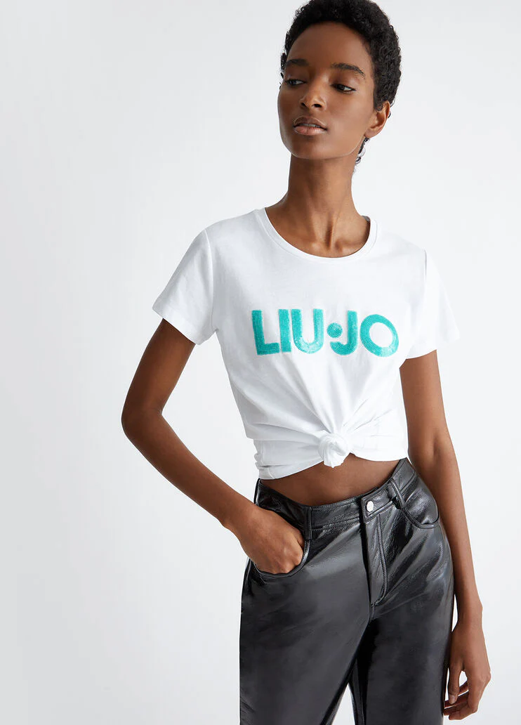 LIU JO WHITE T-Shirt e Polo Donna  MA4322J5904 N9346 Bianco - Image 3