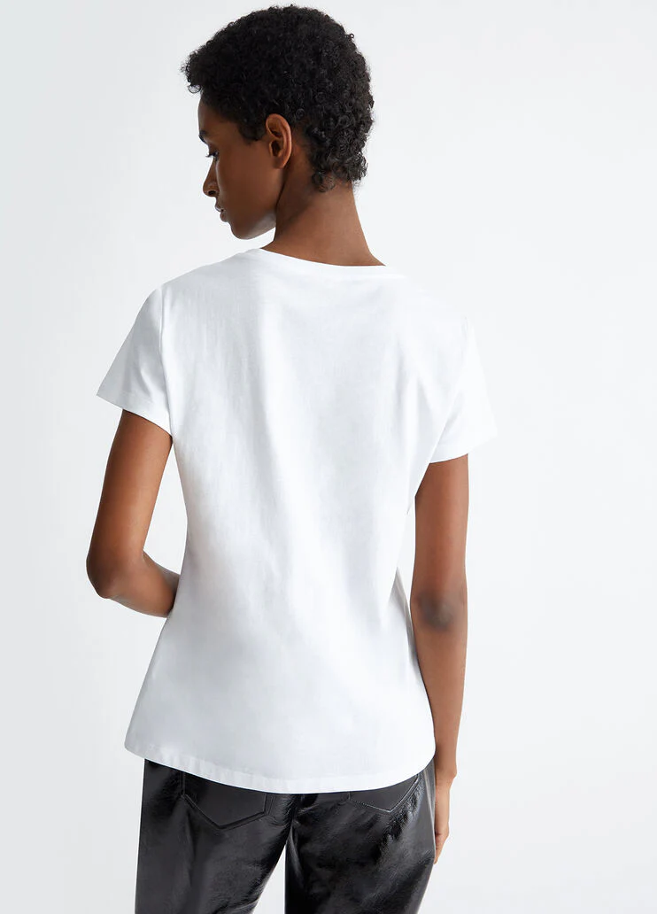 LIU JO WHITE T-Shirt e Polo Donna  MA4322J5904 N9346 Bianco - Image 4