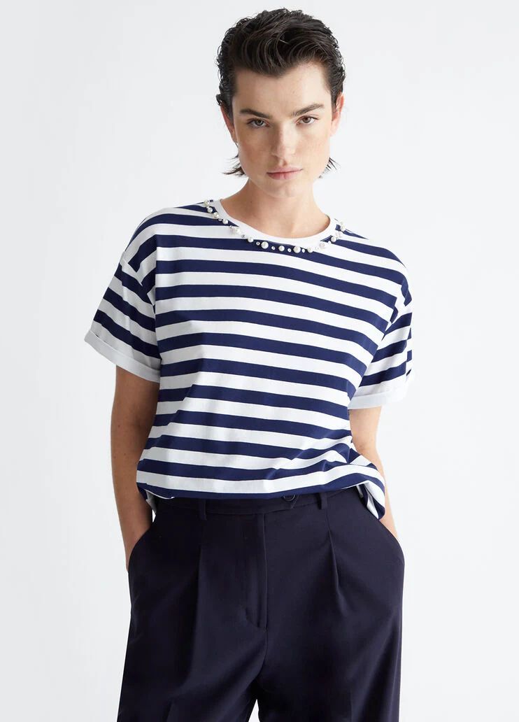 LIU JO WHITE T-Shirt e Polo Donna  MA4330J4698 C3407 Bianco - Image 3