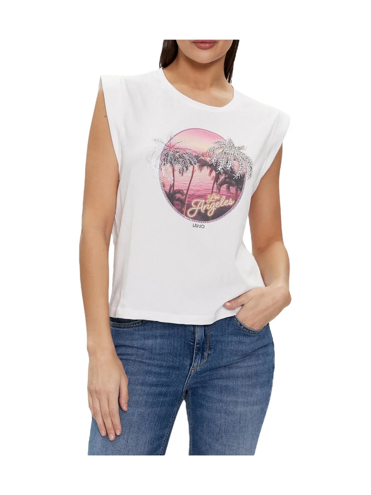 LIU JO WHITE T-Shirt e Polo Donna  MA4332J5003 N9275 Bianco - Image 2