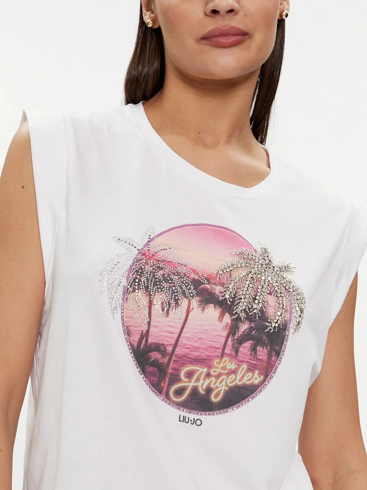 LIU JO WHITE T-Shirt e Polo Donna  MA4332J5003 N9275 Bianco - Image 4