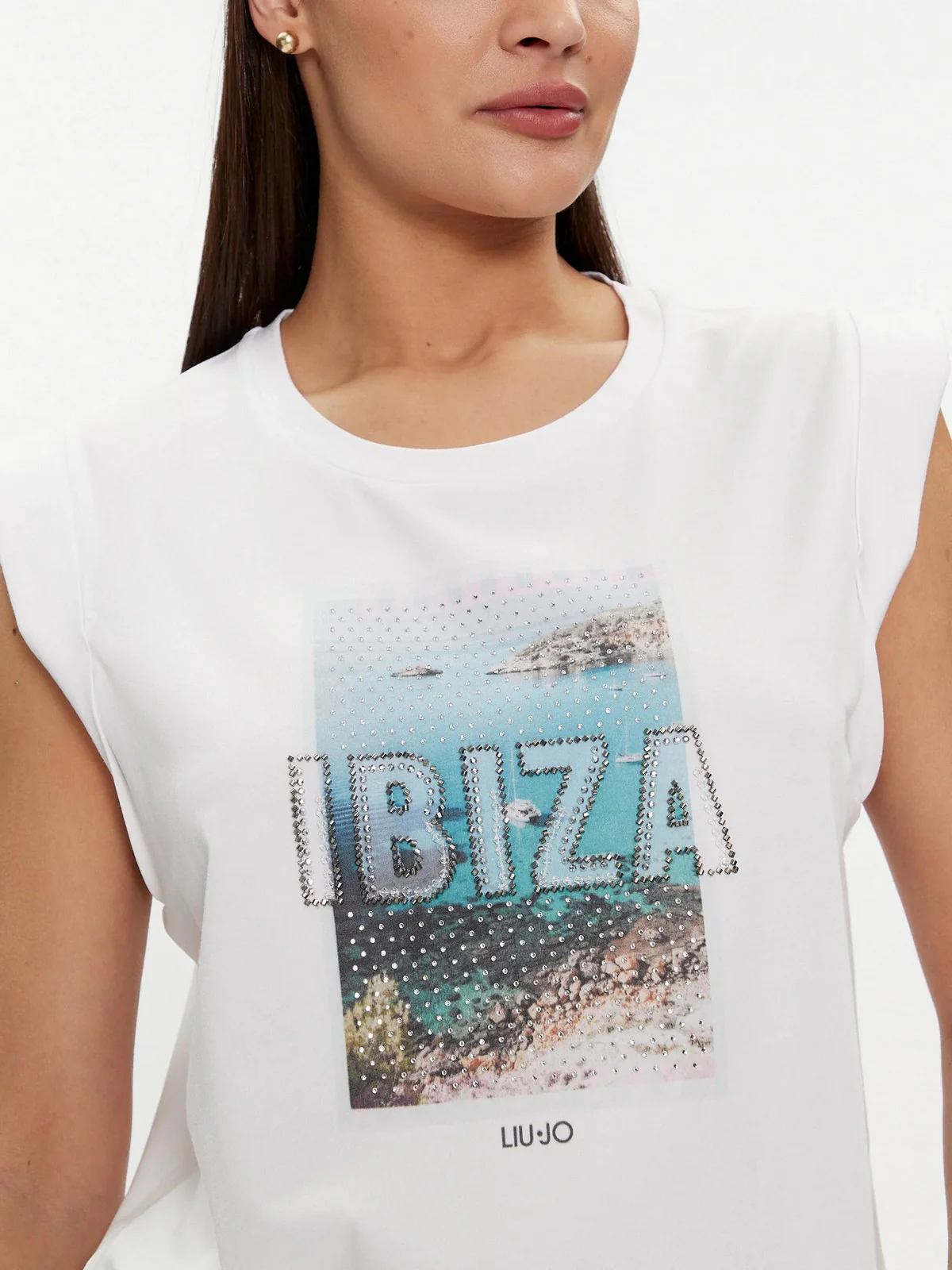 LIU JO WHITE T-Shirt e Polo Donna  MA4332J5003 N9277 Bianco - Image 4