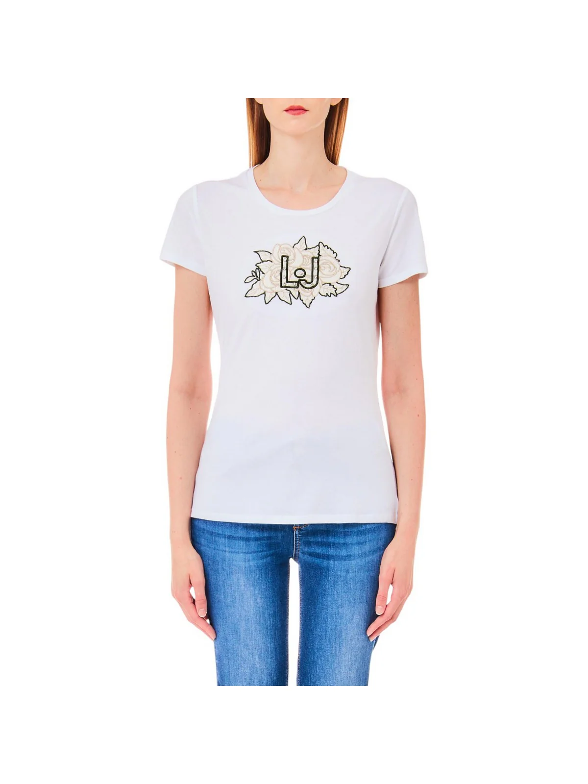 LIU JO WHITE T-Shirt e Polo Donna MA4333J5904 N9306 Bianco - Image 3
