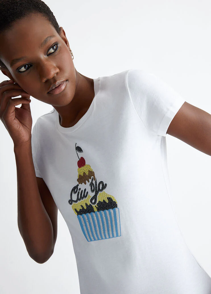 LIU JO WHITE T-Shirt e Polo Donna  MA4339JS923 N9287 Bianco - Image 2