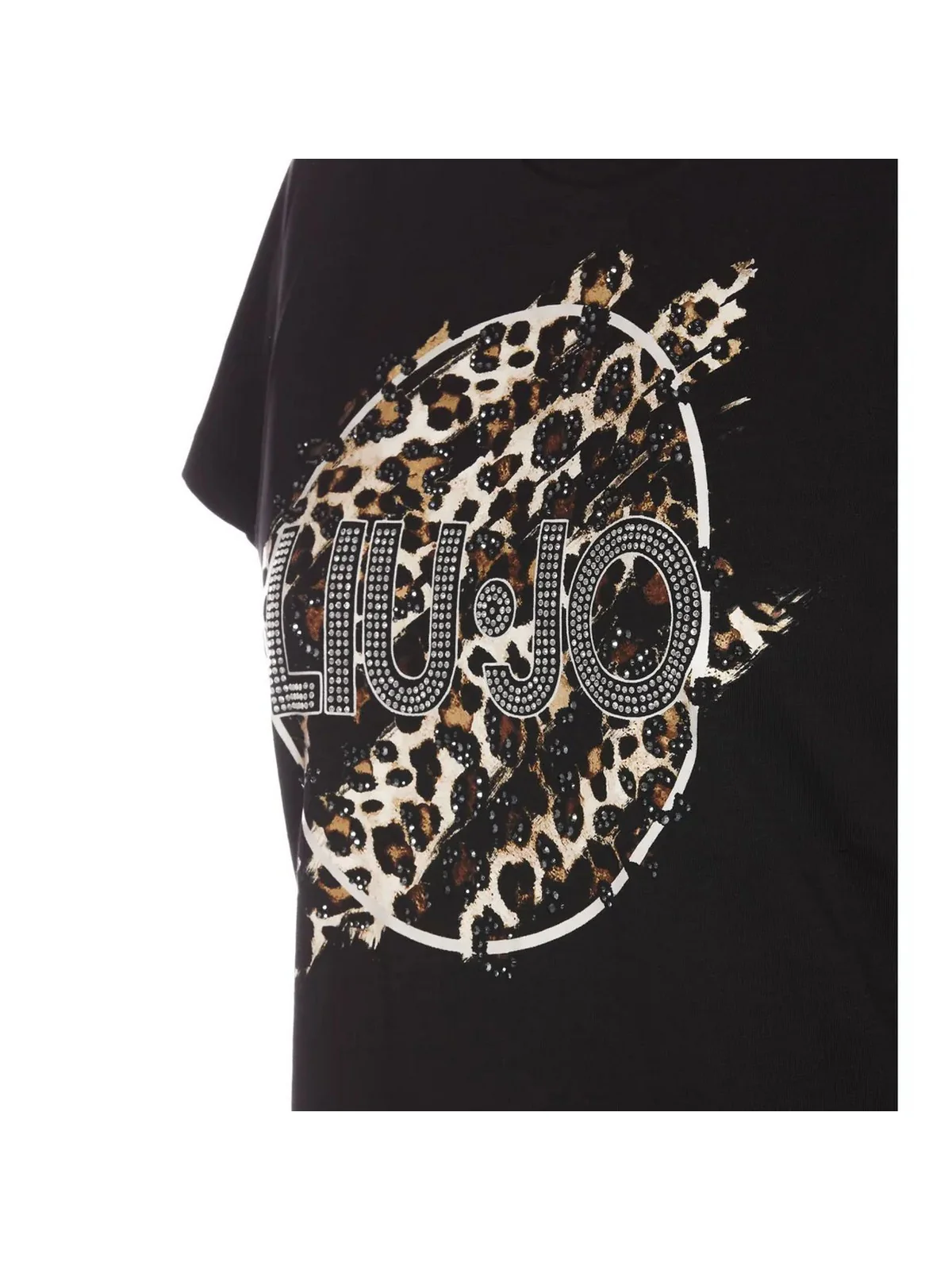 LIU JO WHITE T-Shirt e Polo Donna MA4340JS923 N9360 Nero - Image 3