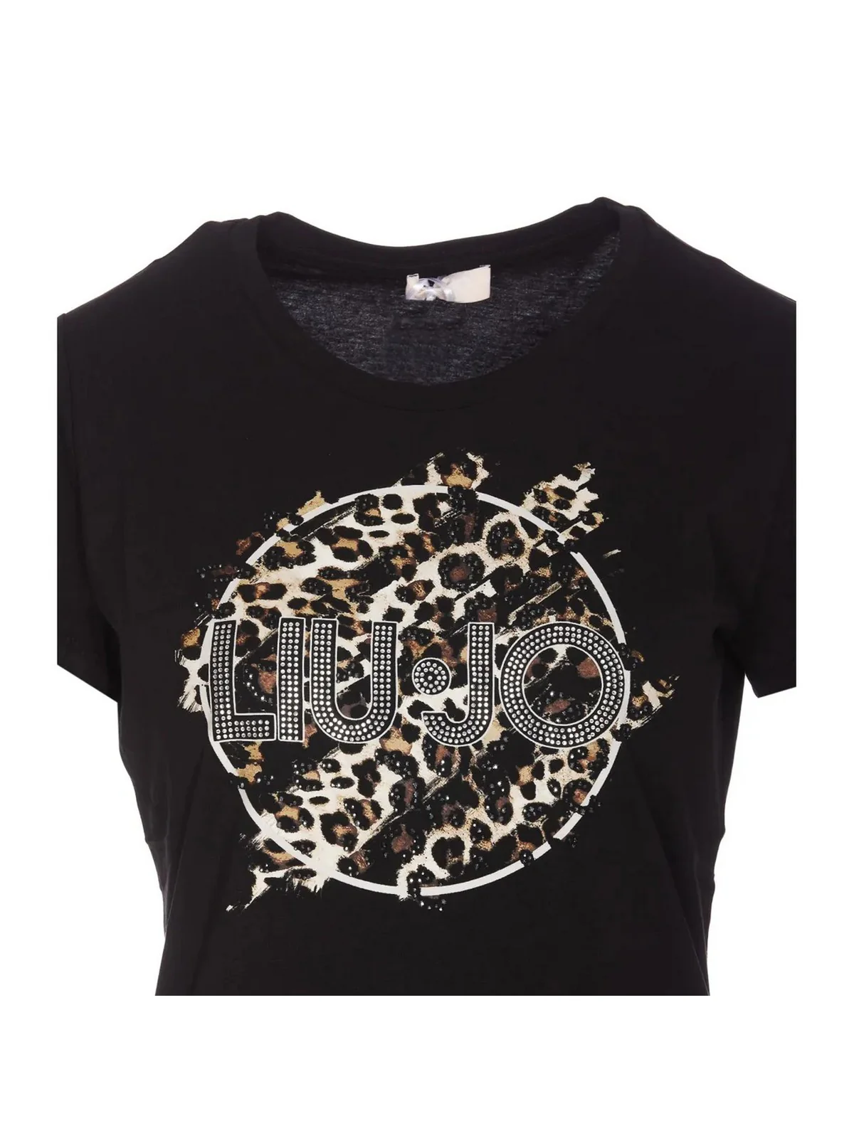 LIU JO WHITE T-Shirt e Polo Donna MA4340JS923 N9360 Nero - Image 4