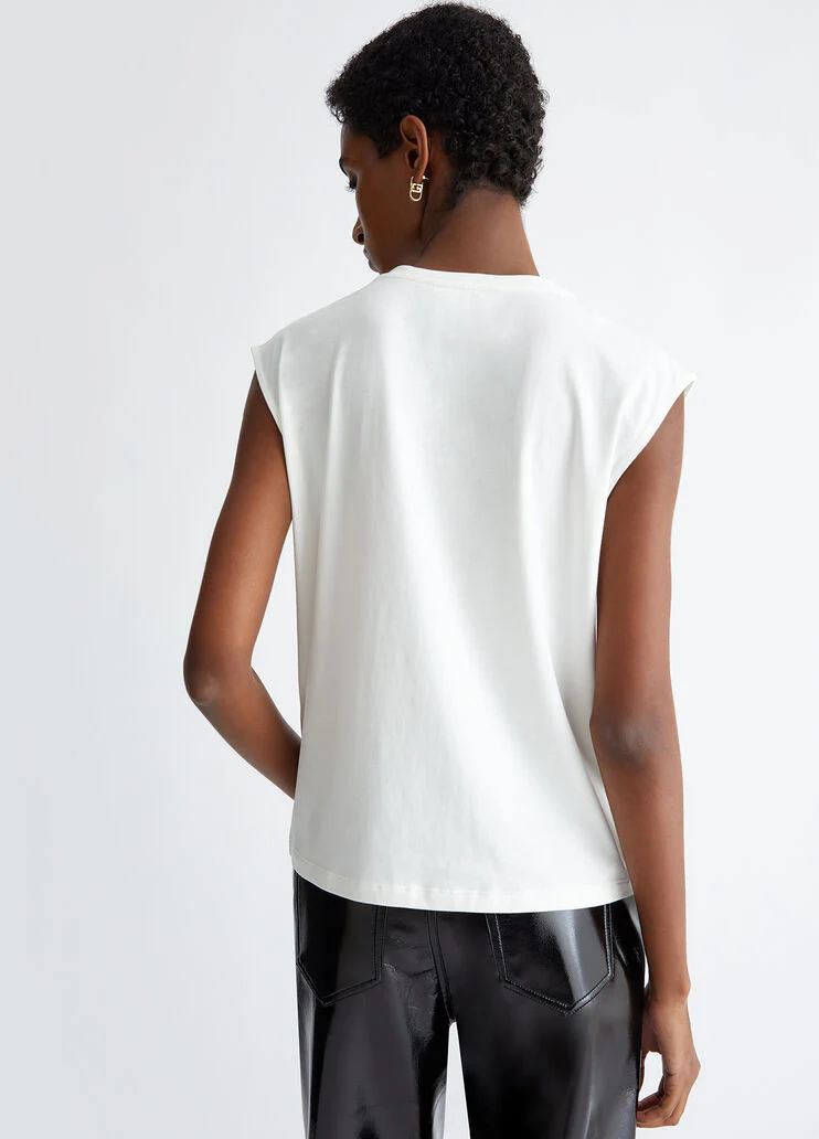 LIU JO WHITE T-Shirt e Polo Donna  WA4016J5003 Q9998 Bianco - Image 4