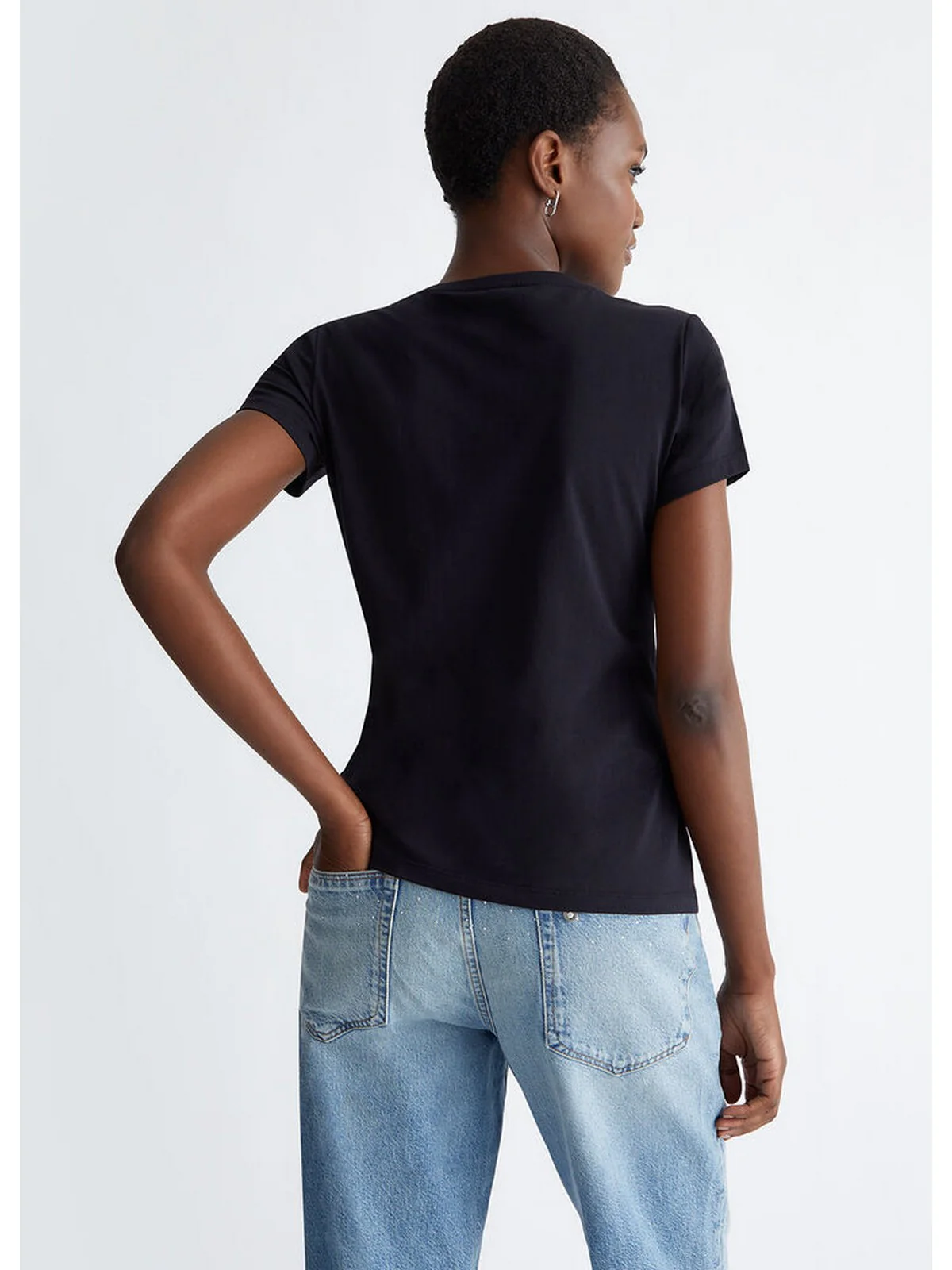LIU JO WHITE T-Shirt e Polo Donna  WA4017J5003 N9069 Nero - Image 3