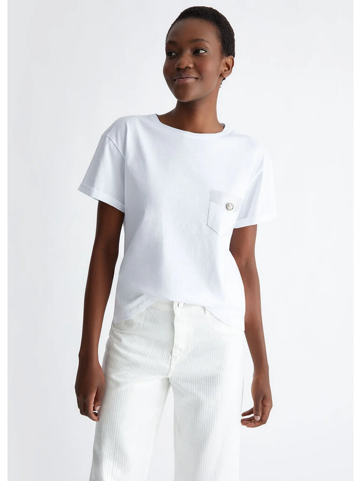 LIU JO WHITE T-Shirt e Polo Donna  WA4050J6308 Q9991 Bianco - Image 3