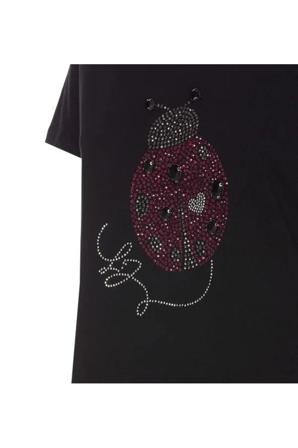 LIU JO WHITE T-Shirt e Polo Donna  WF4102J5904 N9882 Nero - Image 2
