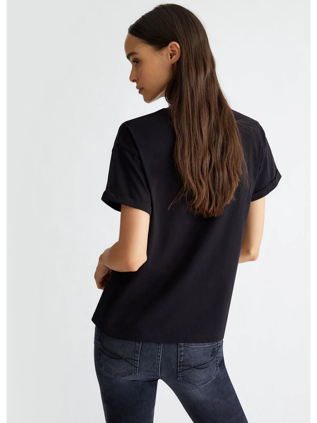 LIU JO WHITE T-Shirt e Polo Donna  WF4411J5904 N9941 Nero - Image 3
