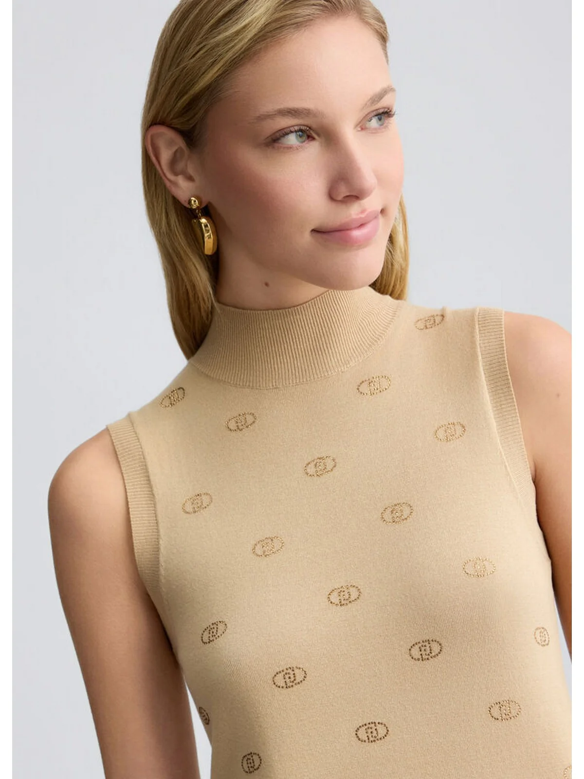 LIU JO WHITE Top Donna WA5054MS49I 60920 Beige - Image 2