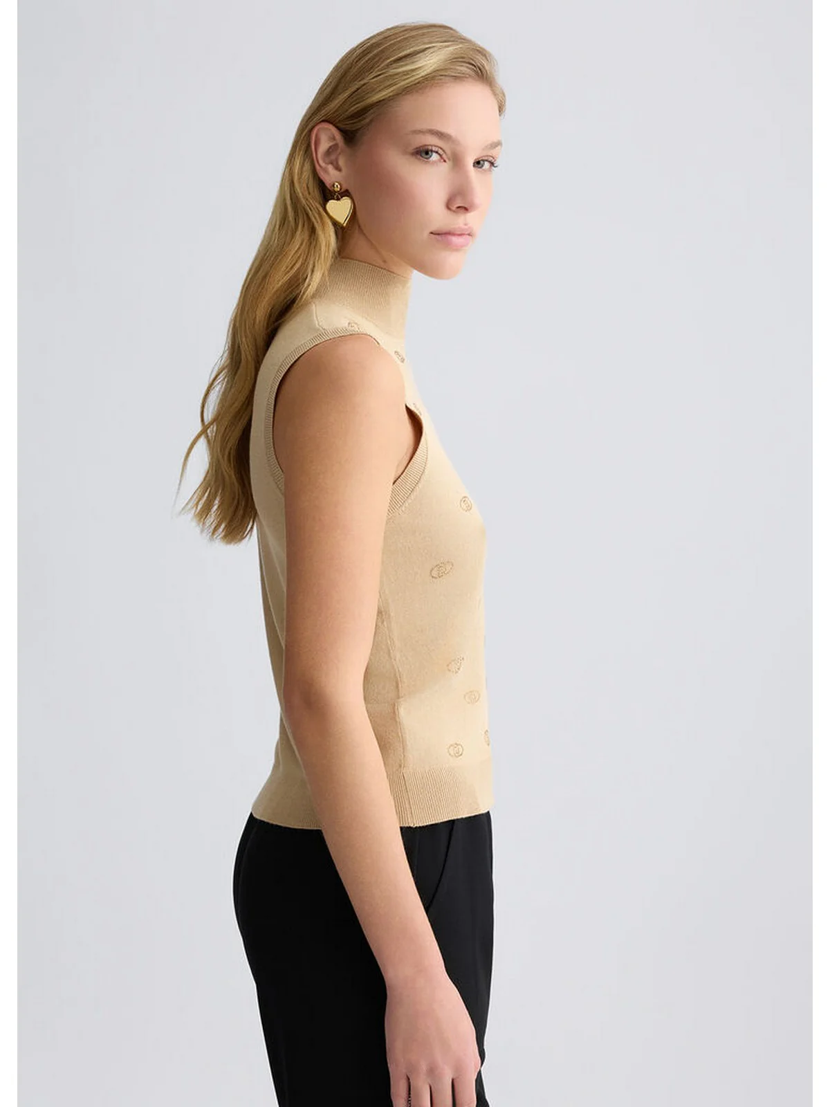 LIU JO WHITE Top Donna WA5054MS49I 60920 Beige - Image 3