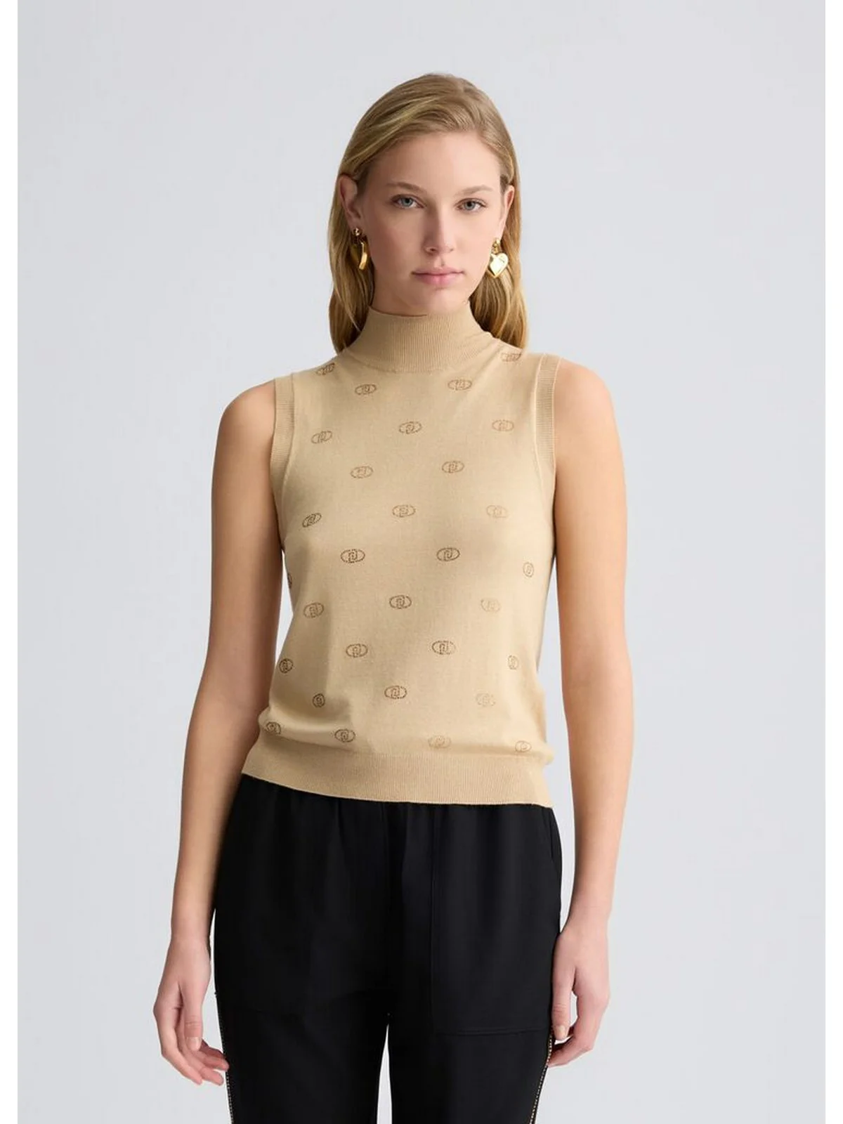 LIU JO WHITE Top Donna WA5054MS49I 60920 Beige - Image 5