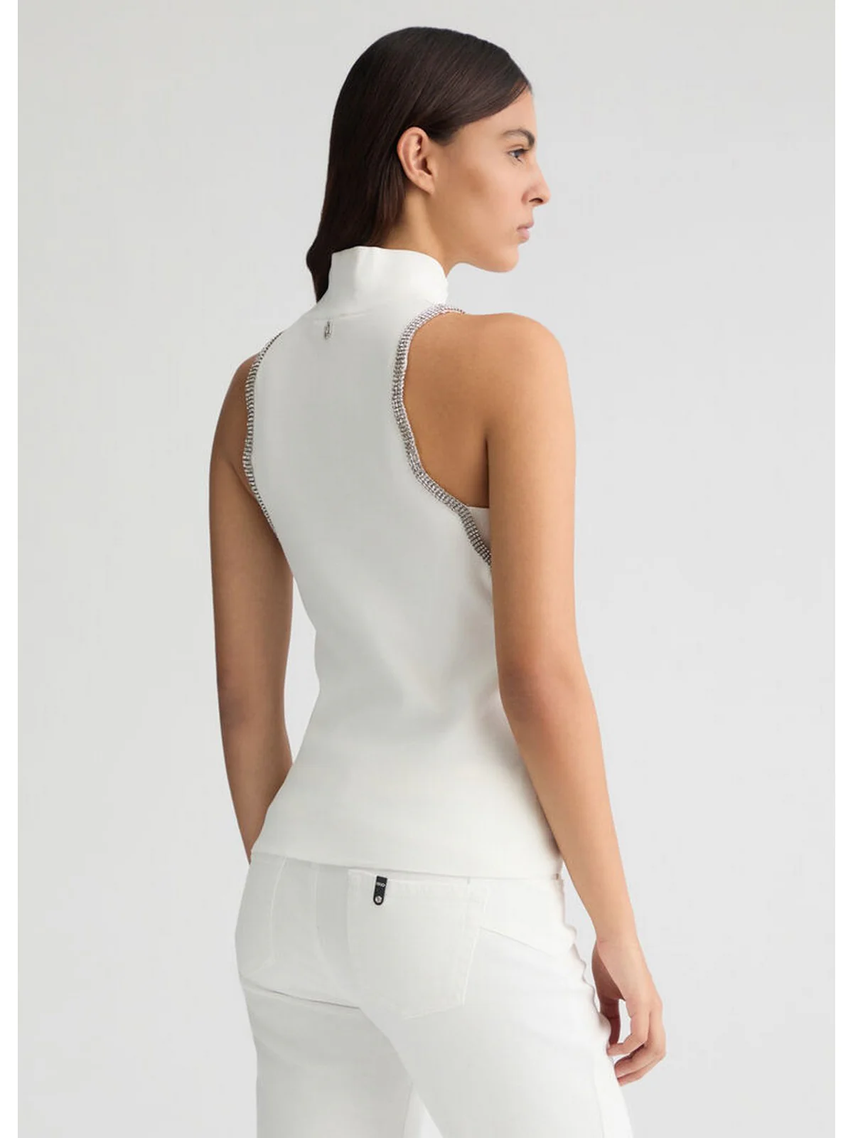 LIU JO WHITE Top Donna  WA5224MS55N 10701 Bianco - Image 4
