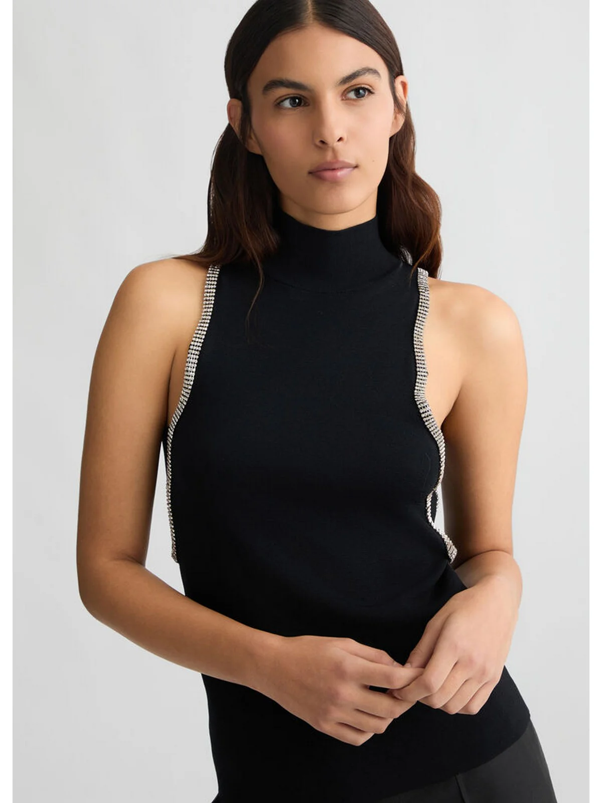 LIU JO WHITE Top Donna  WA5224MS55N 22222 Nero - Image 2