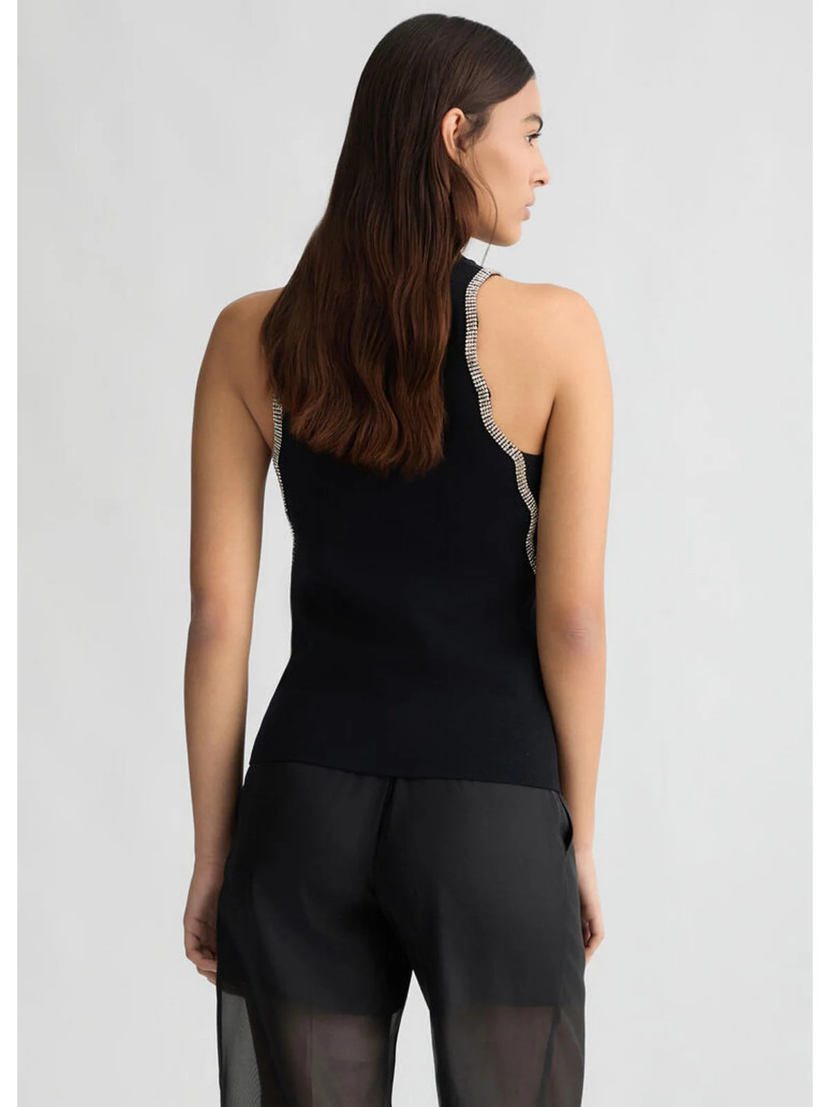 LIU JO WHITE Top Donna  WA5224MS55N 22222 Nero - Image 4