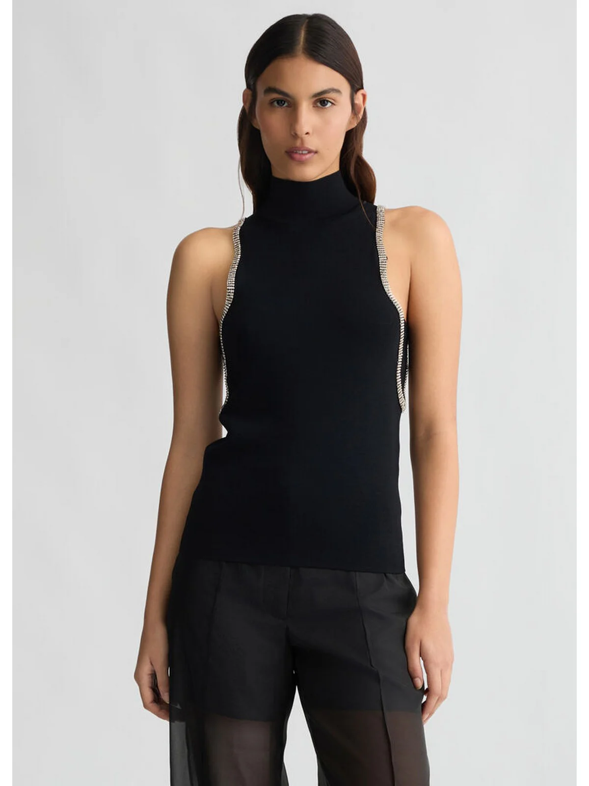 LIU JO WHITE Top Donna  WA5224MS55N 22222 Nero - Image 5