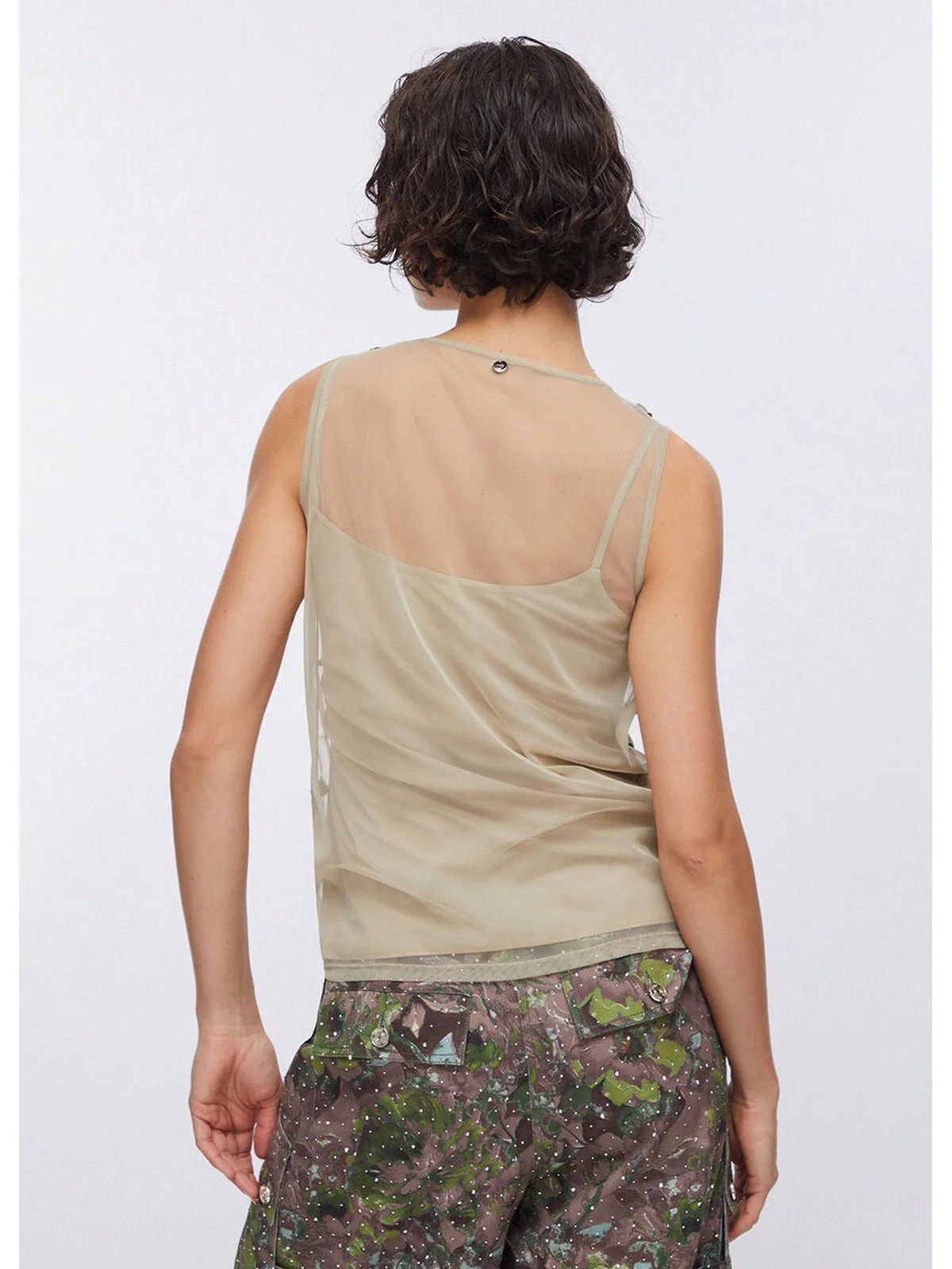 LIU JO WHITE Top Donna  WA6310J3860 P9240 Dk.olive embroiderie - Image 2