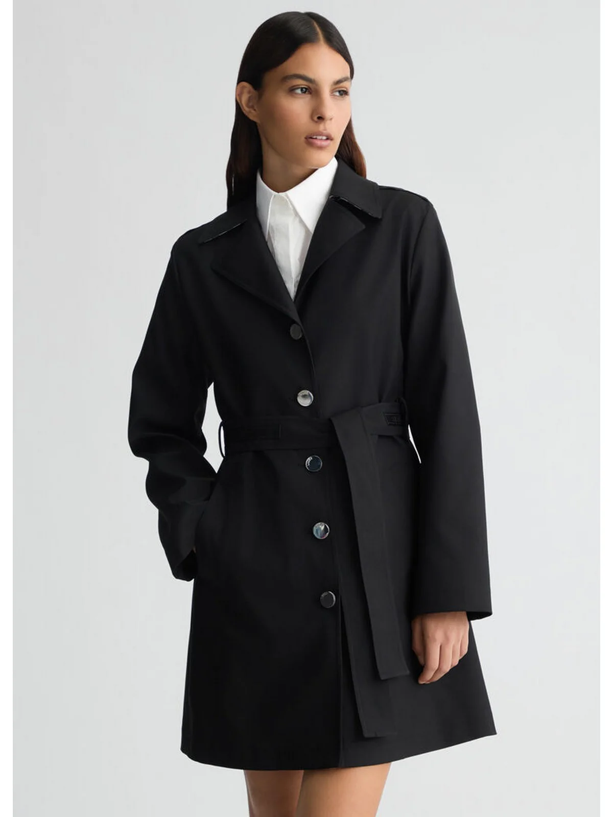 LIU JO WHITE Trench Donna  WA5242T3929 M9520 Nero - Image 5
