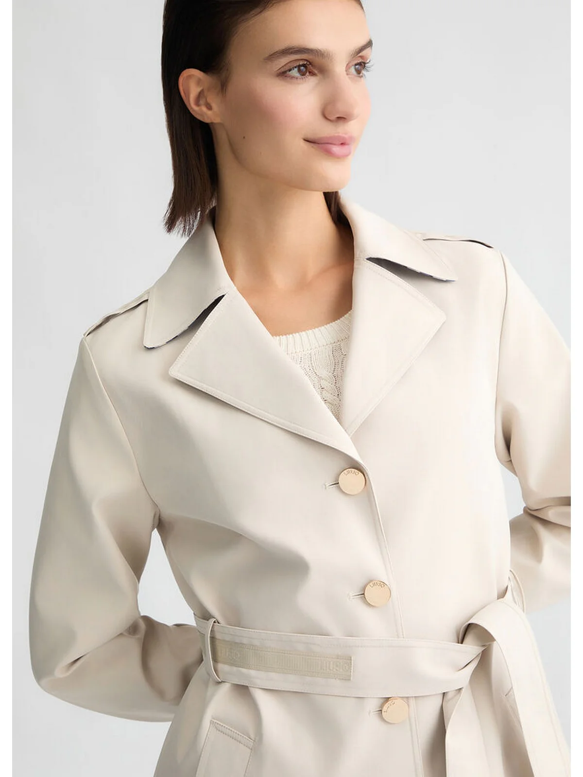 LIU JO WHITE Trench Donna  WA5242T3929 M9638 Bianco - Image 2