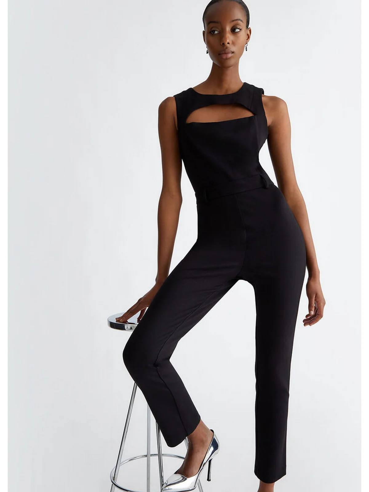 LIU JO WHITE Tuta Donna  WF4385J9189 22222 Nero - Image 2