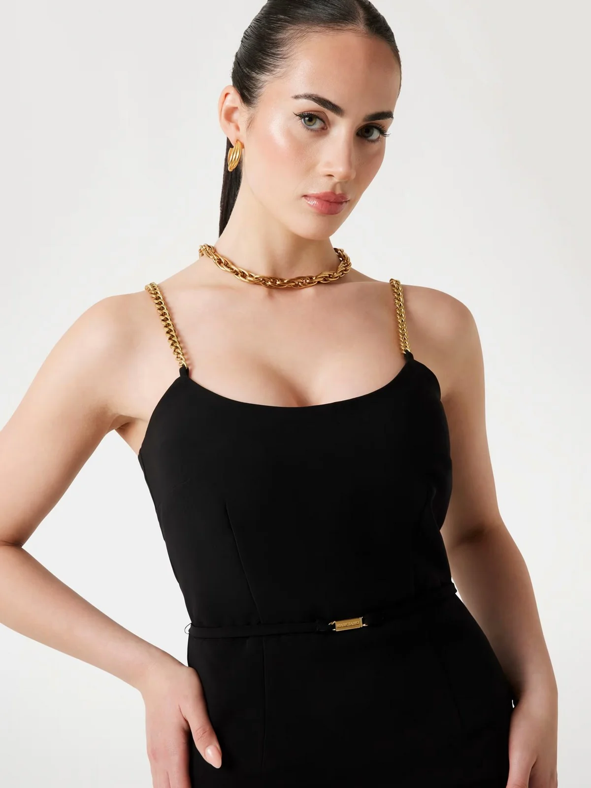 MARCIANO Abito Donna ELLA SHOULDER STRAP DRESS 5YGK09 7357A JBLK Jet Black A996 - Image 3