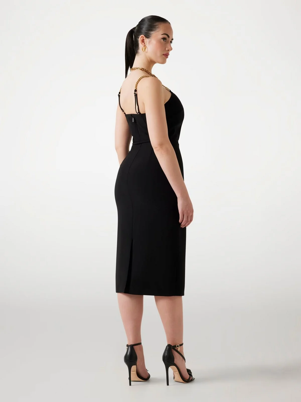 MARCIANO Abito Donna ELLA SHOULDER STRAP DRESS 5YGK09 7357A JBLK Jet Black A996 - Image 4