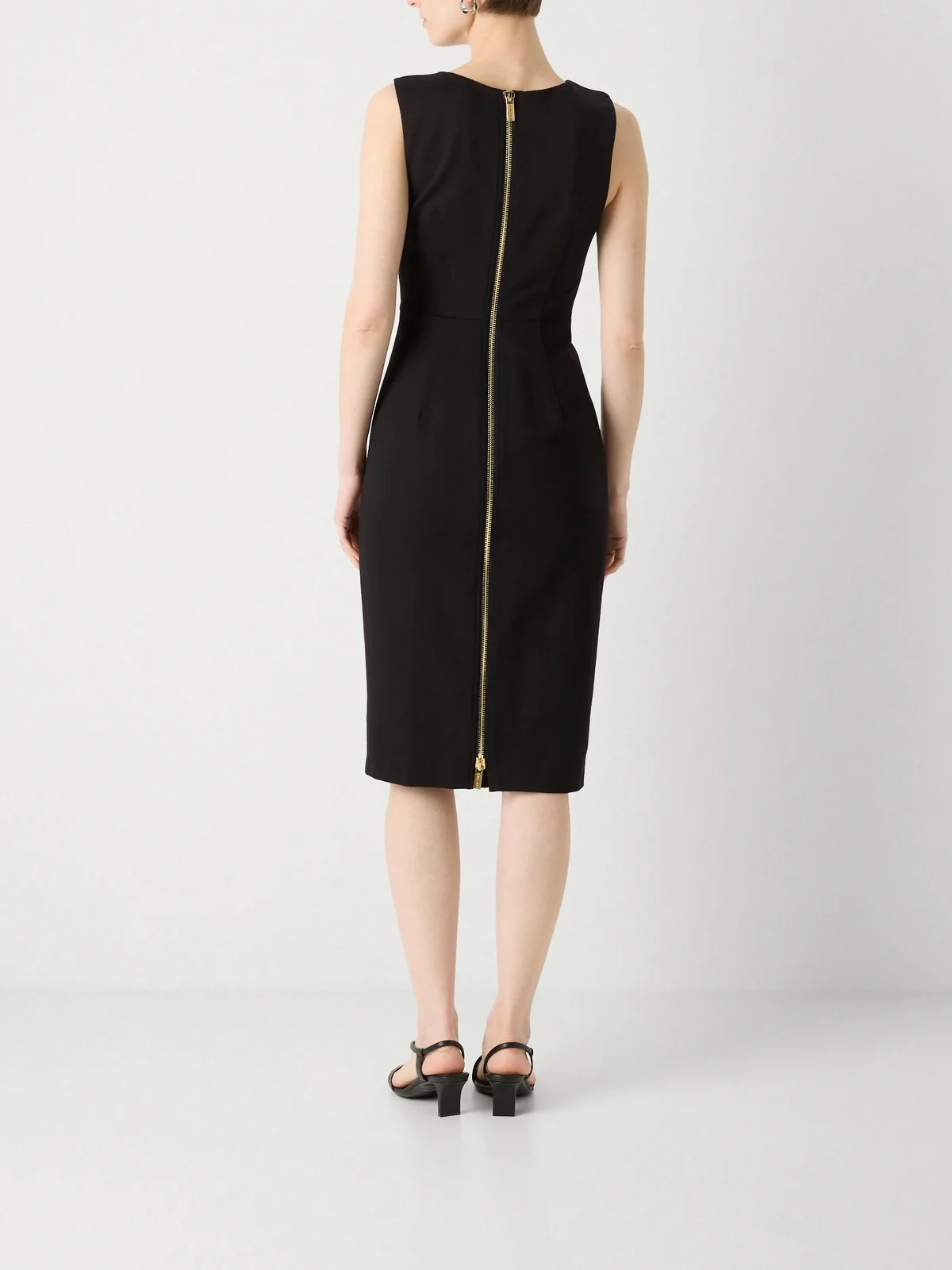 MARCIANO Abito Donna GWEN SL ZIP MIDI DRESS 5YGK30 7160A JBLK Jet Black A996 - Image 3