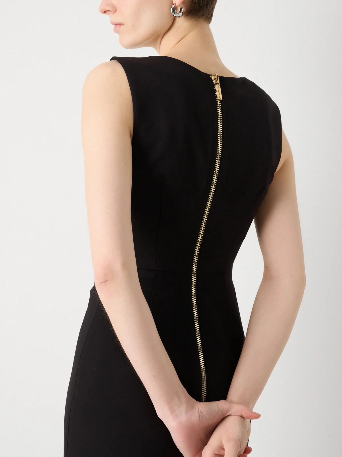 MARCIANO Abito Donna GWEN SL ZIP MIDI DRESS 5YGK30 7160A JBLK Jet Black A996 - Image 4