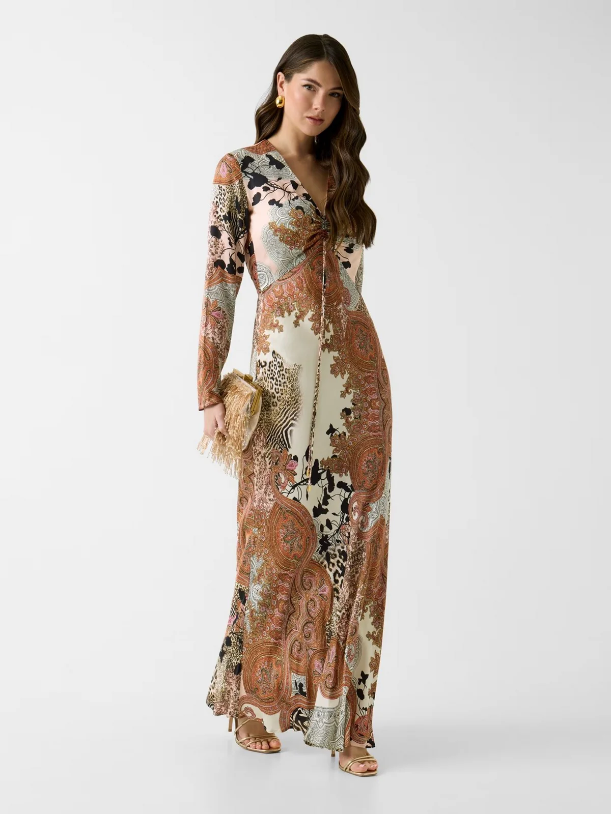 MARCIANO Abito Donna GWENDA LS V NECK DRESS G6GK12 W1780 PMG1 WILD ESSENCE PRINT - Image 2