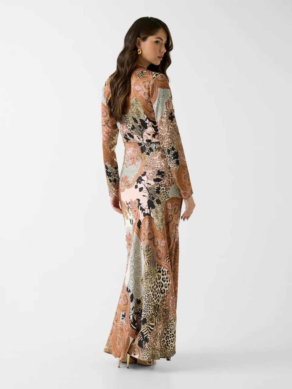 MARCIANO Abito Donna GWENDA LS V NECK DRESS G6GK12 W1780 PMG1 WILD ESSENCE PRINT - Image 3