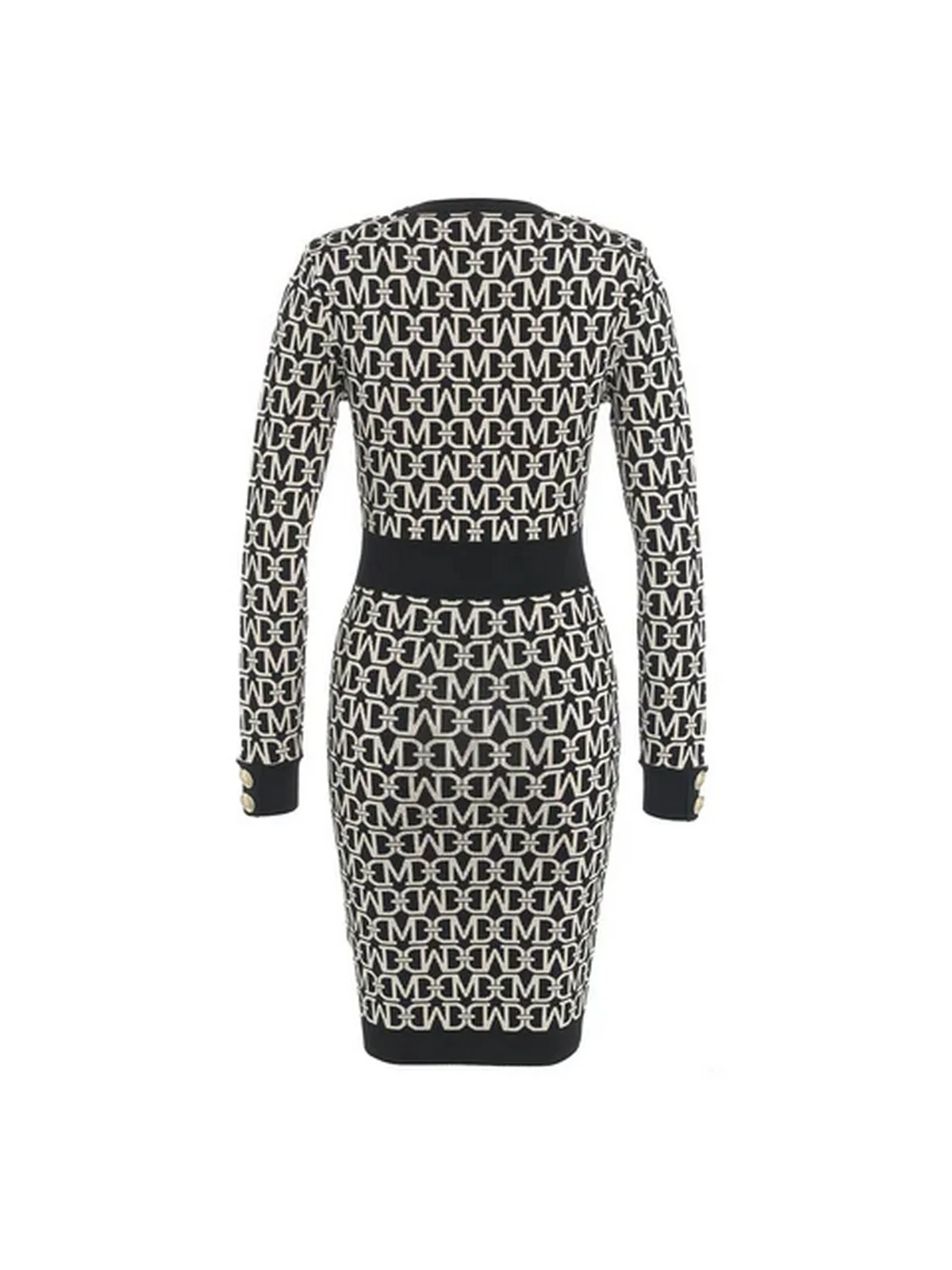 MARCIANO Abito Donna Mati Allover Jacquar 4YGK74 5036Z FJ42 Nero - Image 3