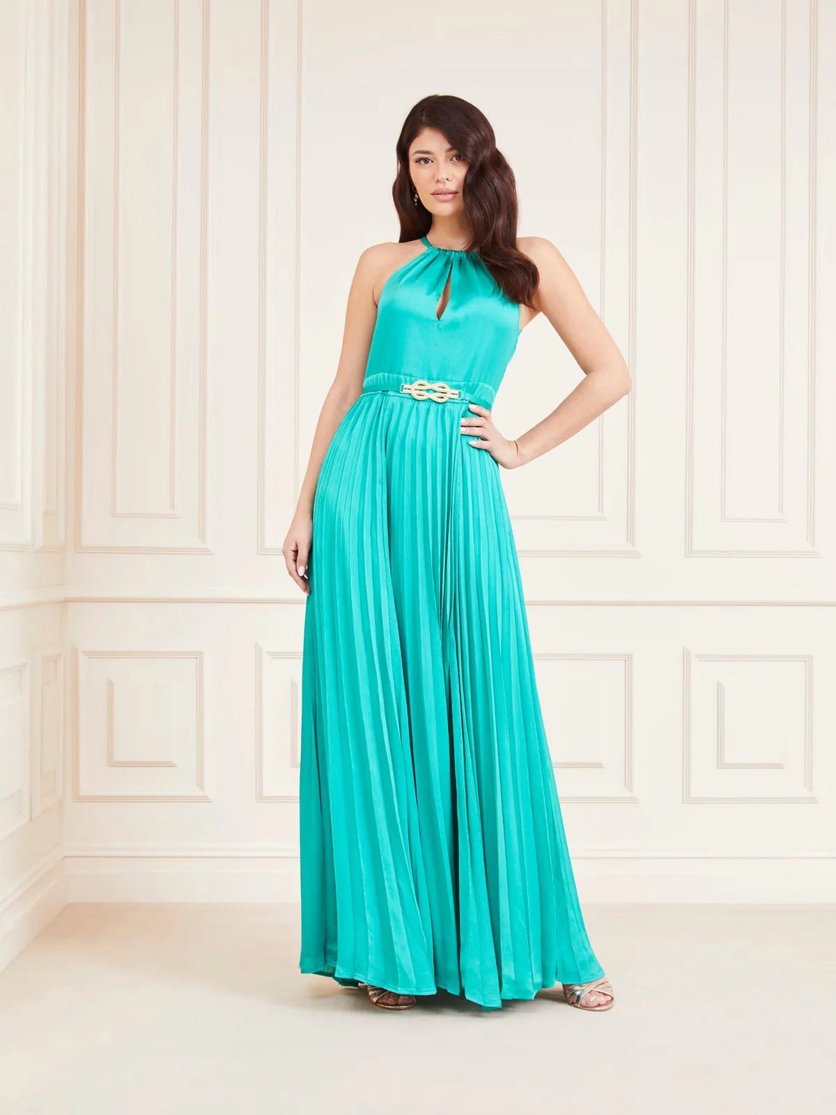 MARCIANO Abito Donna MINA LONG DRESS SOLI 4GGK14 7089A A73D Verde - Image 3