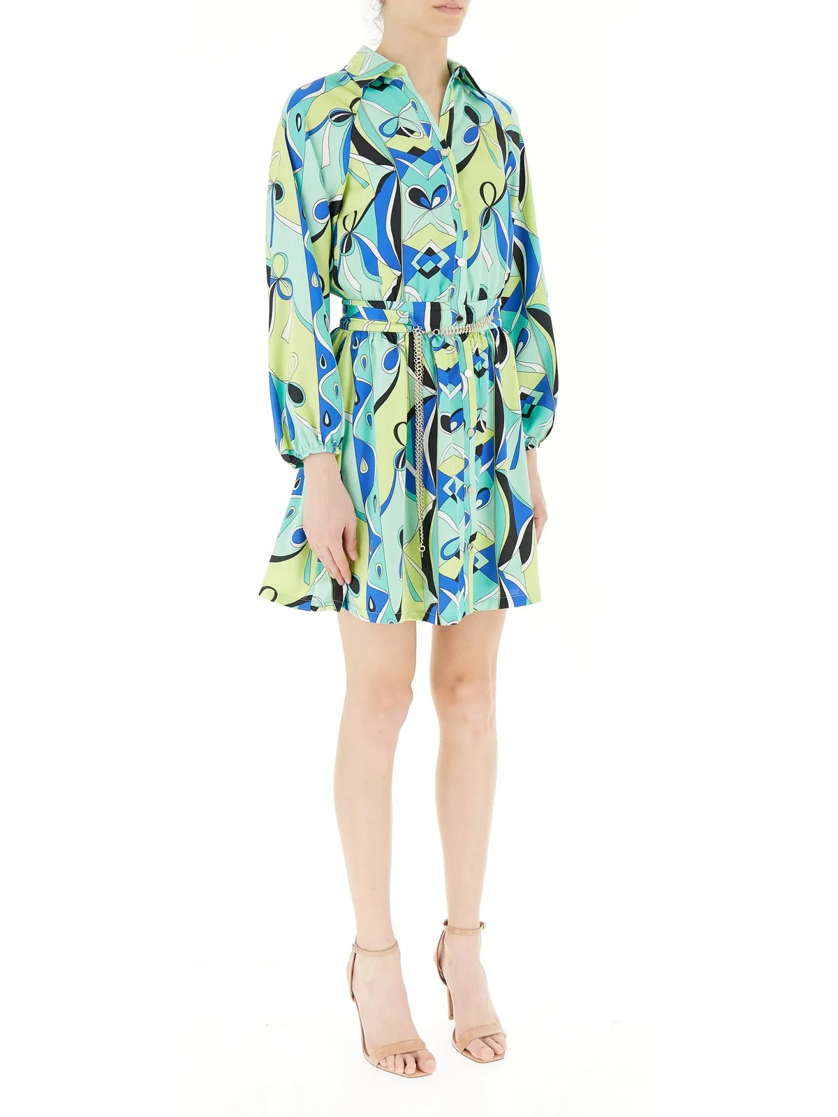 MARCIANO Abito Donna SLIPKNOT SHORT DRESS 4GGK26 7014A P8DJ Verde - Image 3