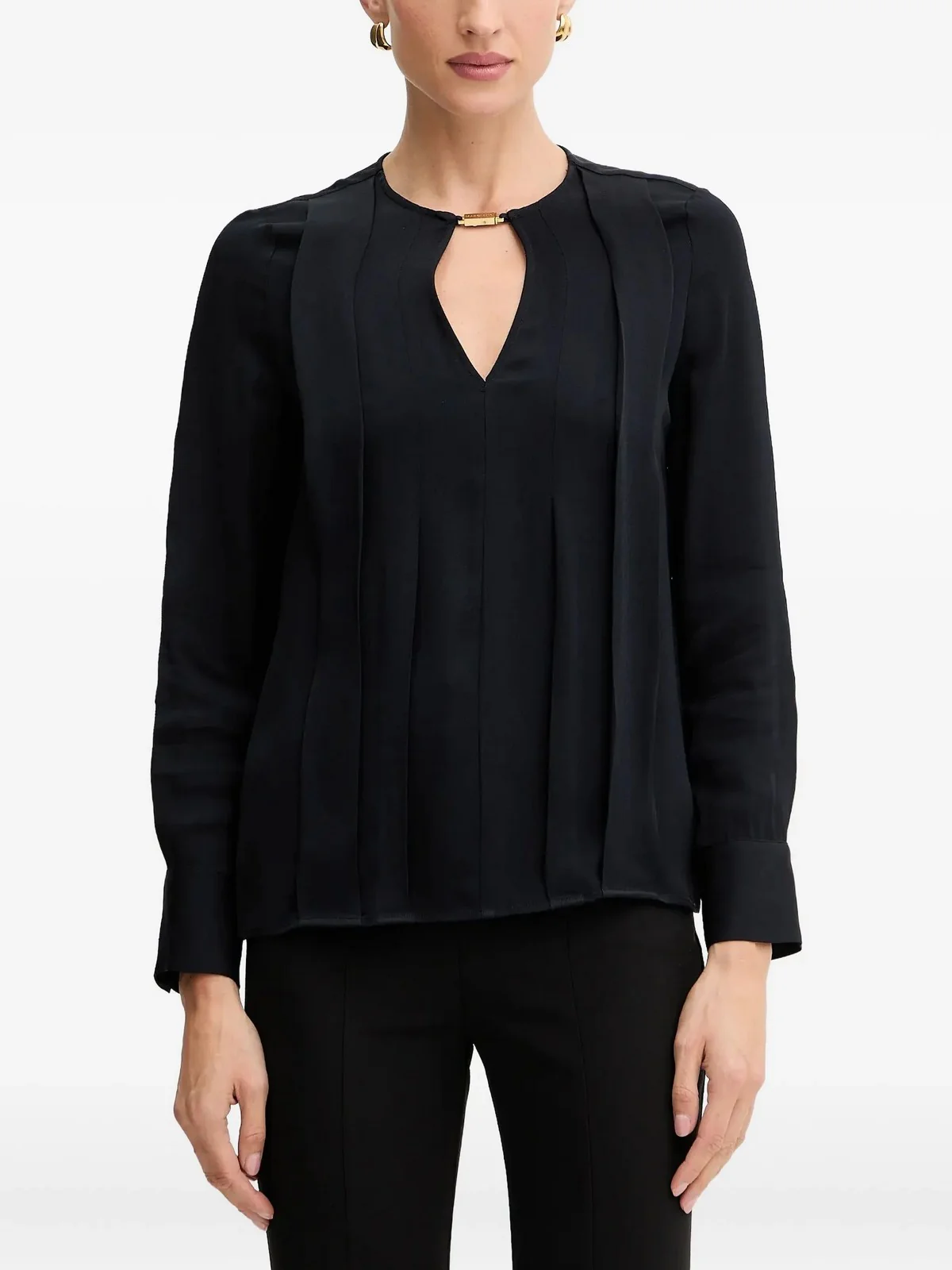 MARCIANO Blusa Donna ANITA V NECK LS BLOUSE 5YGH14 7356A JBLK Jet Black A996 - Image 2
