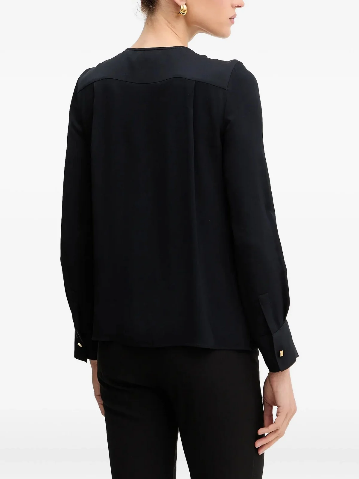 MARCIANO Blusa Donna ANITA V NECK LS BLOUSE 5YGH14 7356A JBLK Jet Black A996 - Image 4