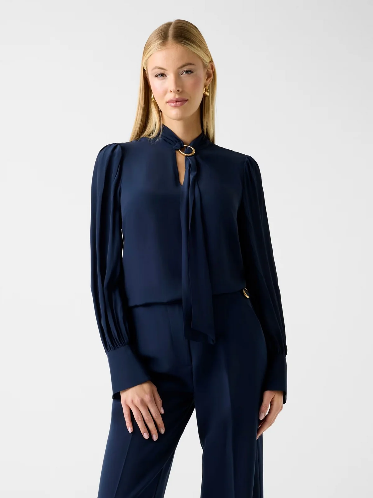 MARCIANO Blusa Donna FAITH LS TIE BLOUSE 6RGH15 7443A G77G SUITING BLUE - Image 2