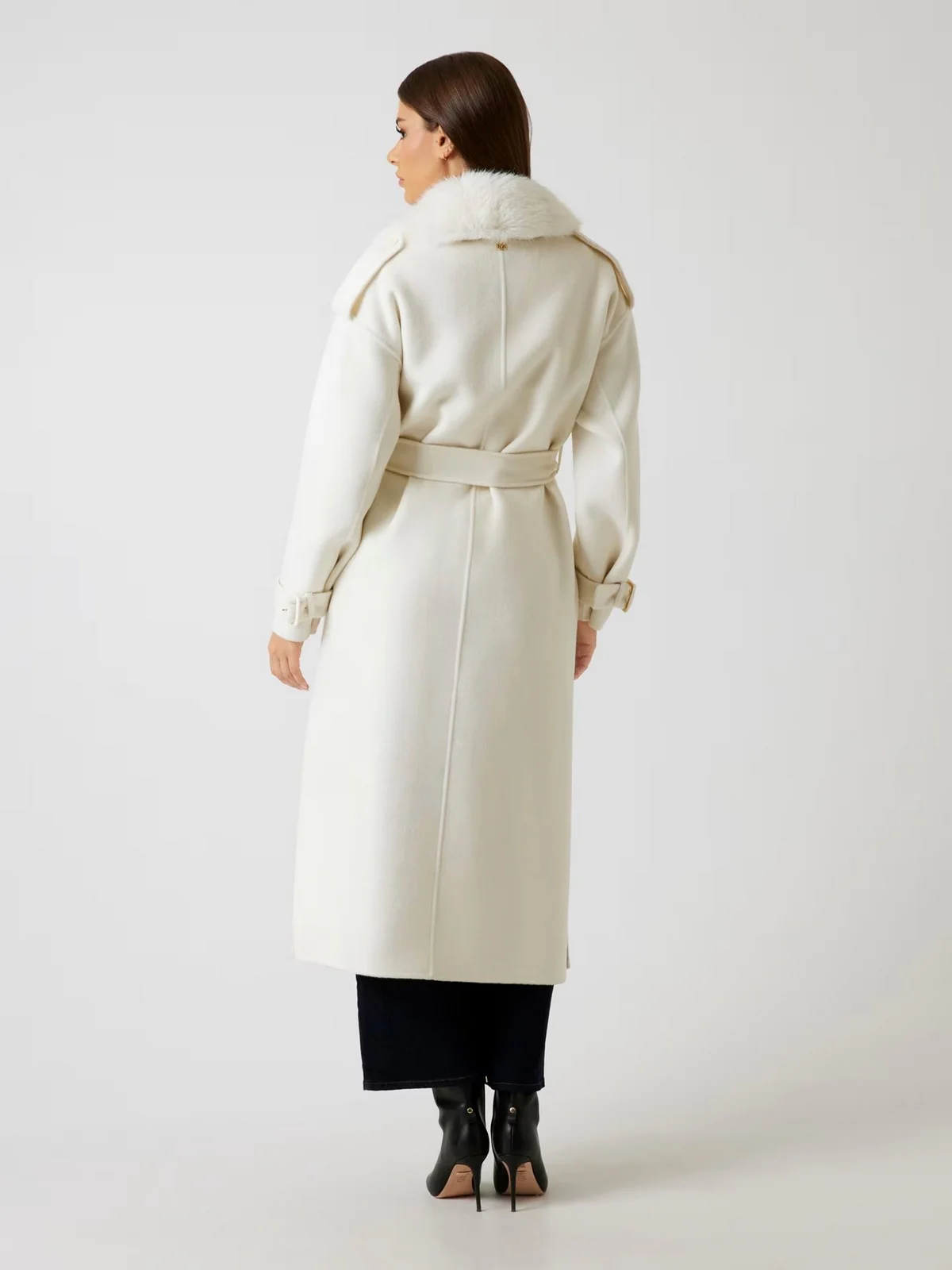 MARCIANO Cappotto Donna ELLA DOUBLE BREASTED COAT 5BGL02 7125A MCML MACADAMIA MULTI - Image 4